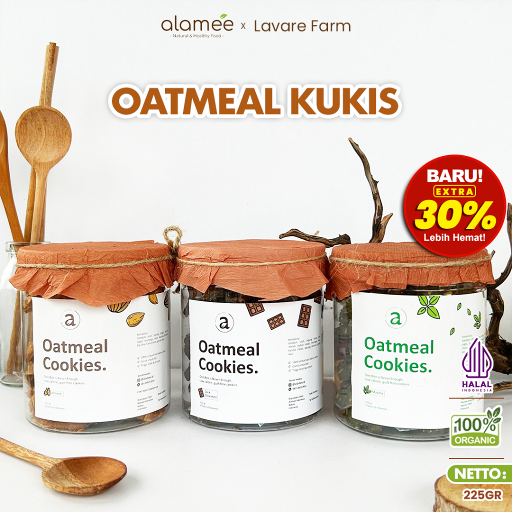 

OATMEAL DIET COOKIES OAT PELANCAR ASI BOOSTER SNACK SEHAT MPASI MAKANAN ANAK BALITA IBU MENYUSUI all