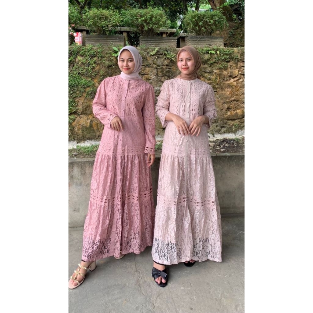 Gamis Kondangan Lace Brokat