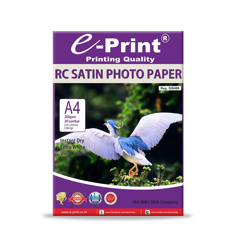 

Kertas Foto e-Print RC Satin Photo Paper A4 260 gsm
