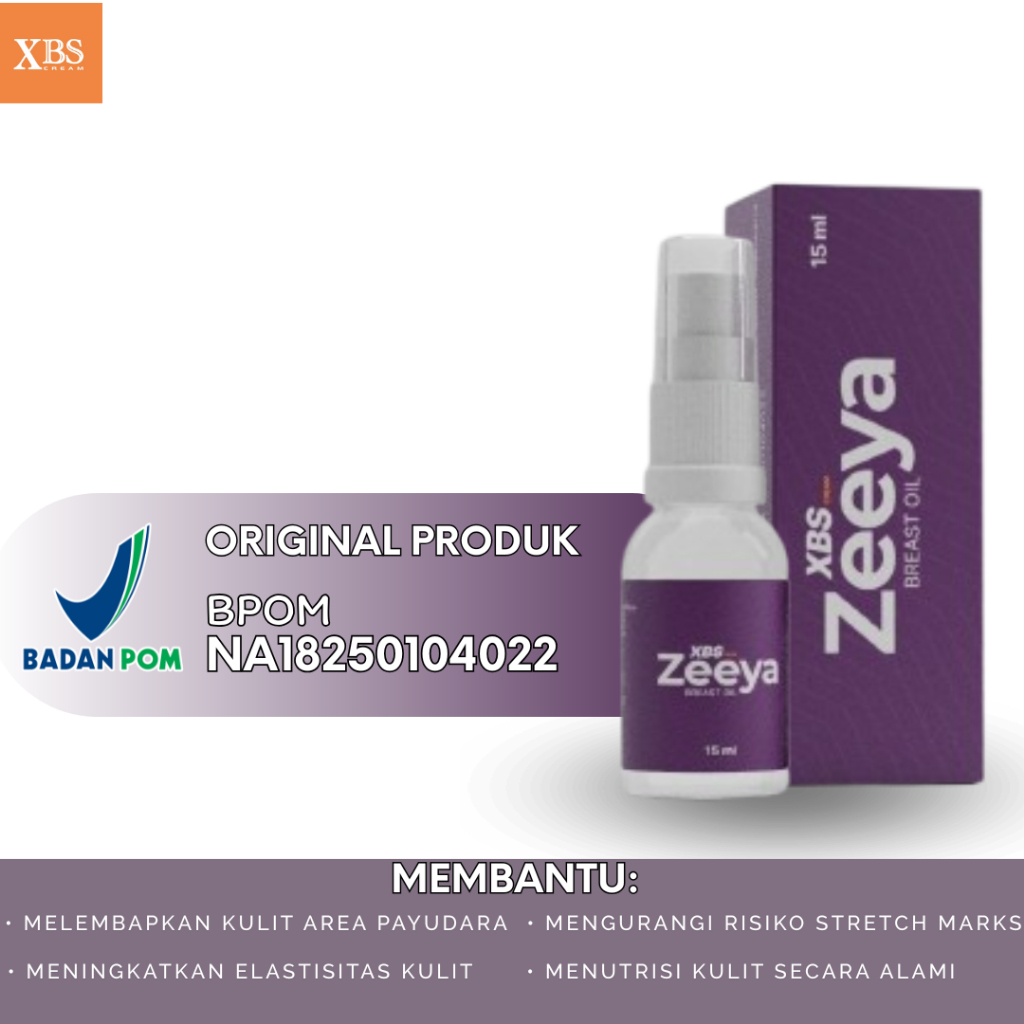 XBS Cream Zeeya Breast Oil Serum Payudara Membantu Membesarkan dan Mengencangkan BPOM Original