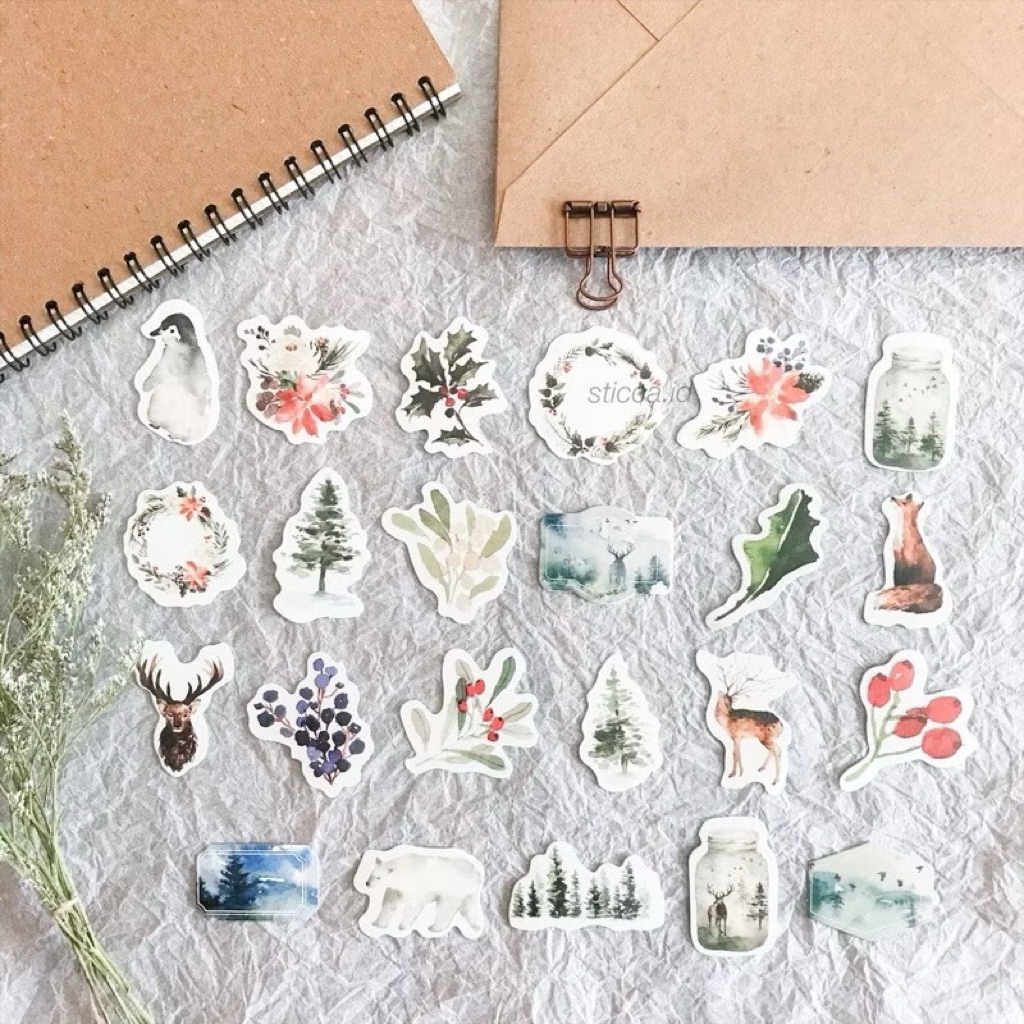 

Aesthetic sticker/ Deco sticker/ Nature Sticker/ Pegunungan/ Craft Ideas/ Floral sticker