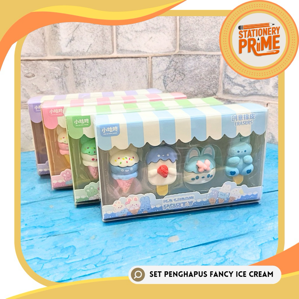

Set Penghapus Fancy Ice Cream XGD Warna Pastel ( 1 Set is 4 pcs)