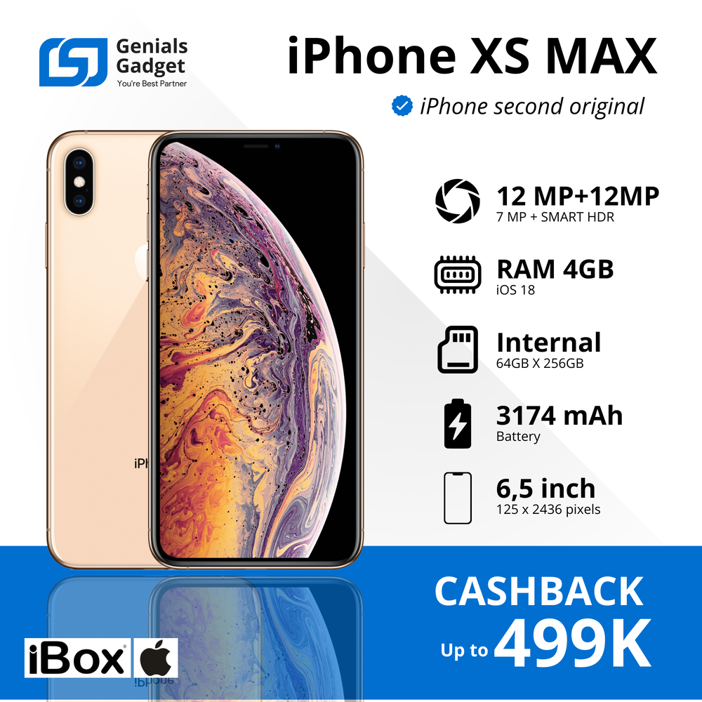 GG - iP Xs Max 64GB 256GB | Second Original Fullset Resmi