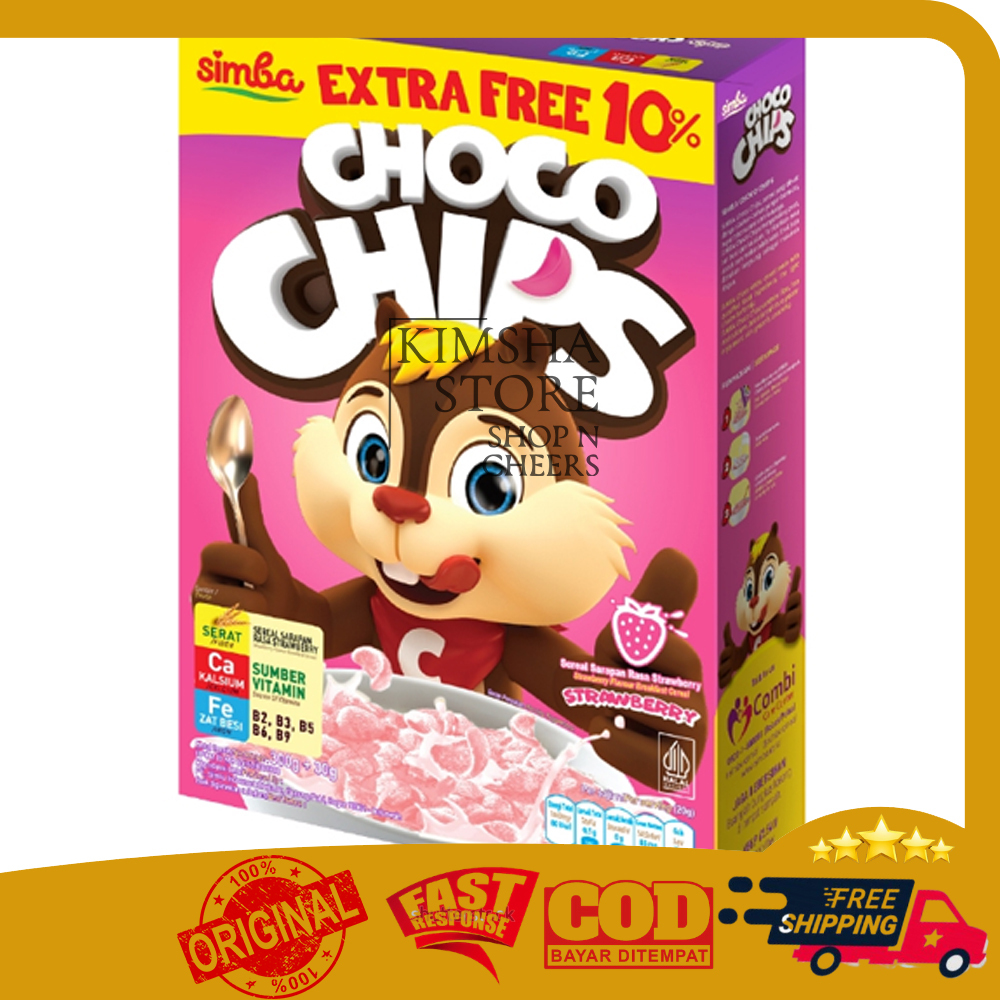 

Simba Choco Chips Strawberry 300 gr Sereal Sarapan Anak Makanan Ringan Cemilan Stroberi Sereal Snack Choco Chip Family Cereal 300gr