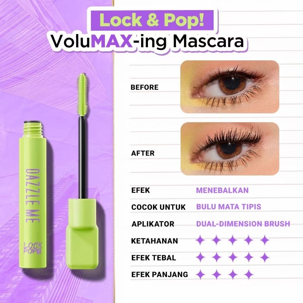 Maskara mascara Dazzle me lock & pop volumizing