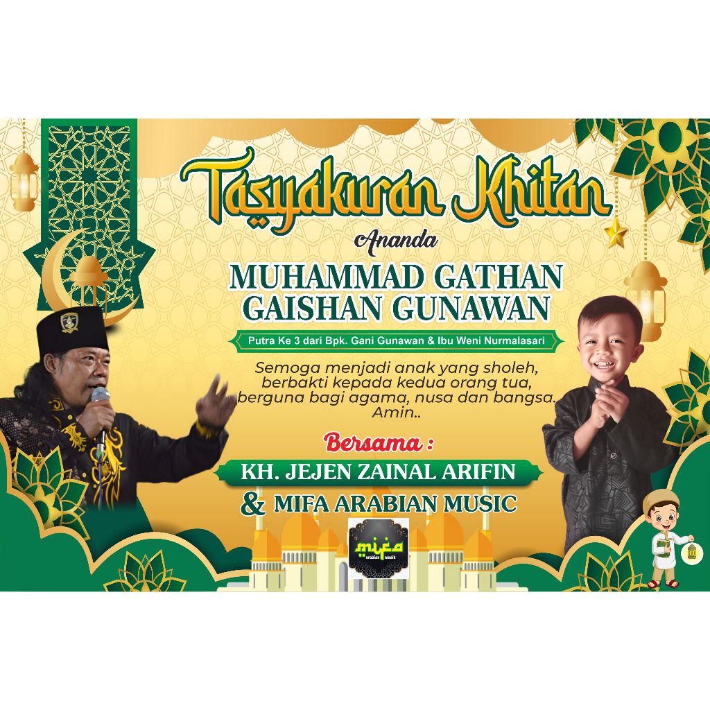 SPANDUK BANNER KHITAN PANGGUNG CUSTOM 4X3 METER