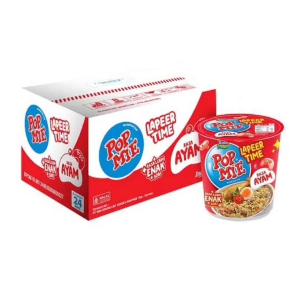 

Pop Mie Laper Time Rasa Ayam 1 Karton isi 24 Cup @ 80 gram