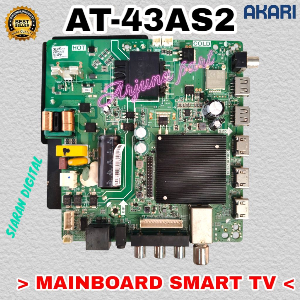 MAINBOARD TV AKARI AT-43AS2 / MB TV AKARI AT-43AS2 / MODUL TV AKARI AT-43AS2 / MESIN TV AKARI AT-43A