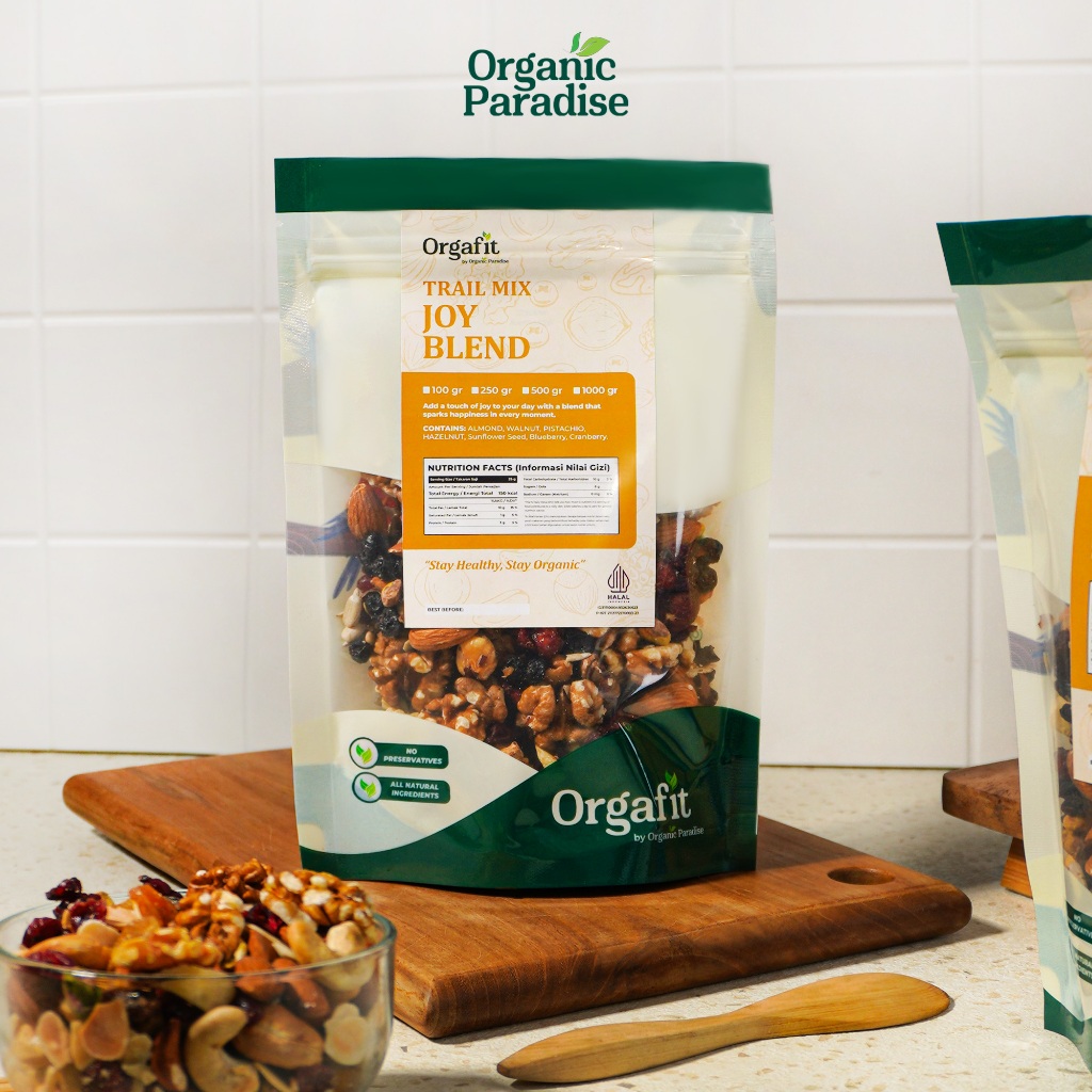 

QH Trail Mix Nut Joy Blend 1 KG / Kacang Mix Nut Joy Blend 1 KG Organic Paradise