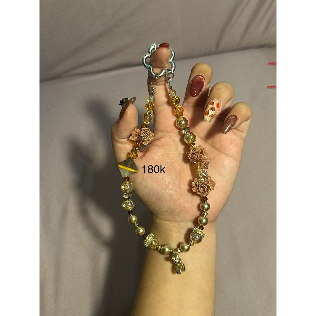 Handmade Phone Strap Crystal A5 Zircon Korglue | Tali Handphone Handmade Kristal AAAAA Zircon Korglu