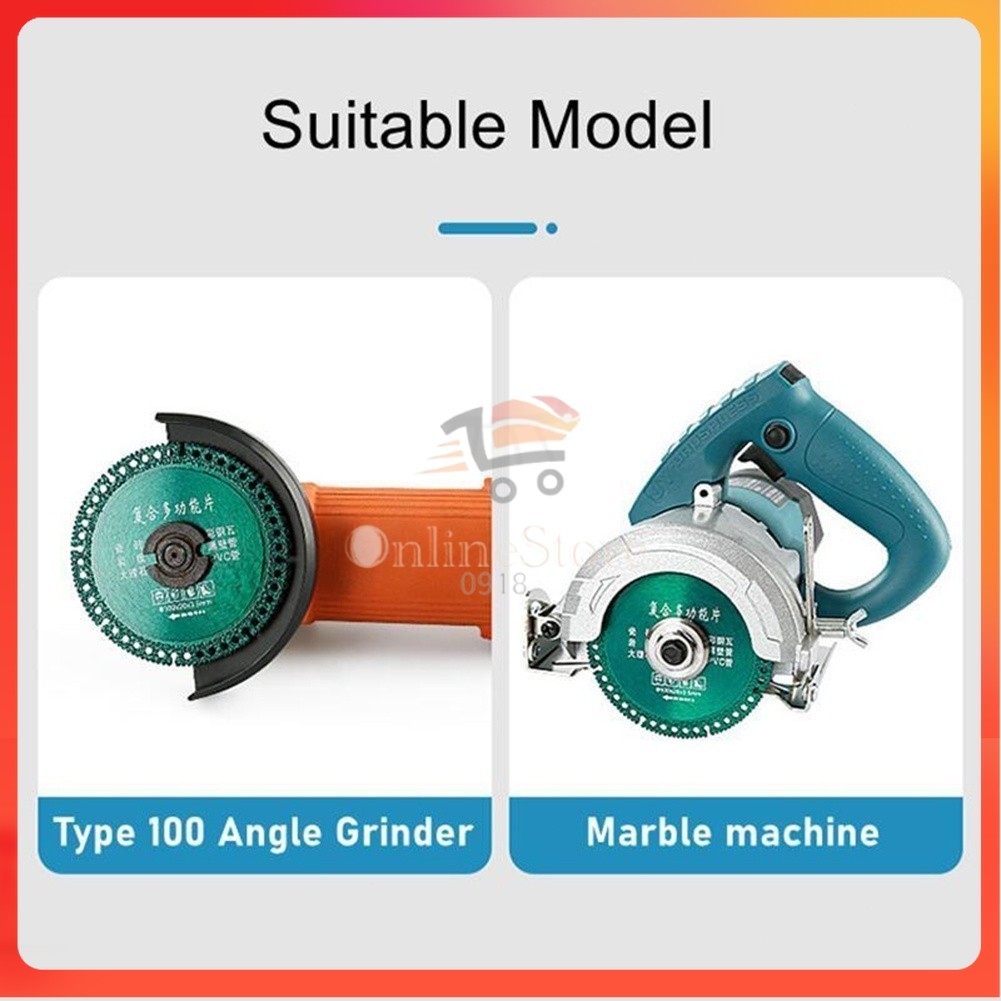 OS-B206-6IN1 MATA GERGAJI DIAMOND PISAU 100MM / DIAMOND CUTTING MATA GERINDA BESI GERINDA BATU GENRI