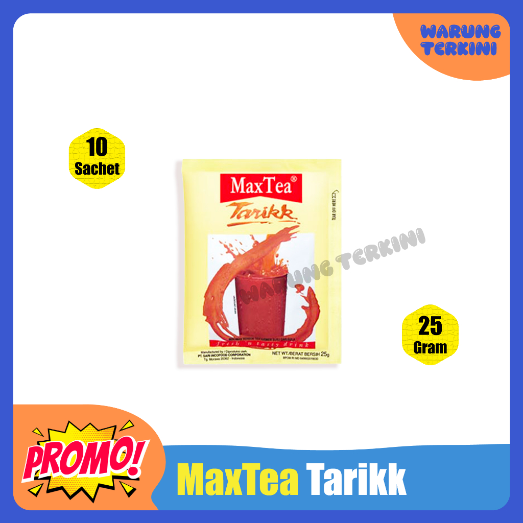 

Max Tea Teh Tarikk 25g 1 Renceng | Minuman Serbuk Teh Krimer Susu dan Gula