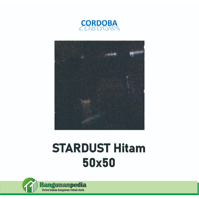 KERAMIK LANTAI 50X50 HITAM BINTIK KILAP MOTIF TERAZO TERASSO STARDUST BLACK