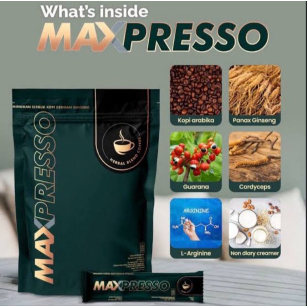 

MAXPRESSO Kopi Ekstrak Ginseng Meningkatkan Stamina Pria
