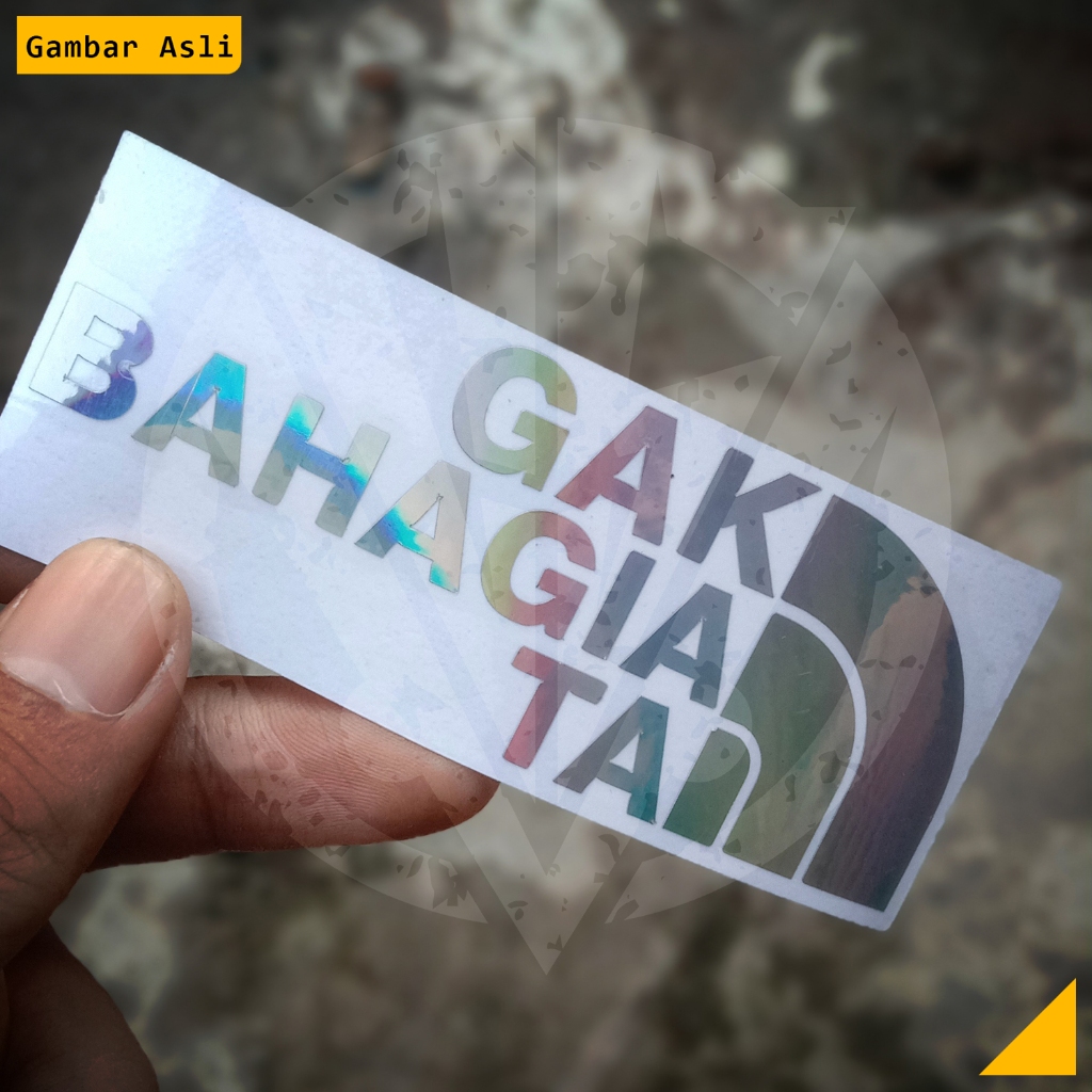 

Stiker Gak Bahaya Ta | Gak Bahagia Ta Hologram | Sticker Cutting Hologram