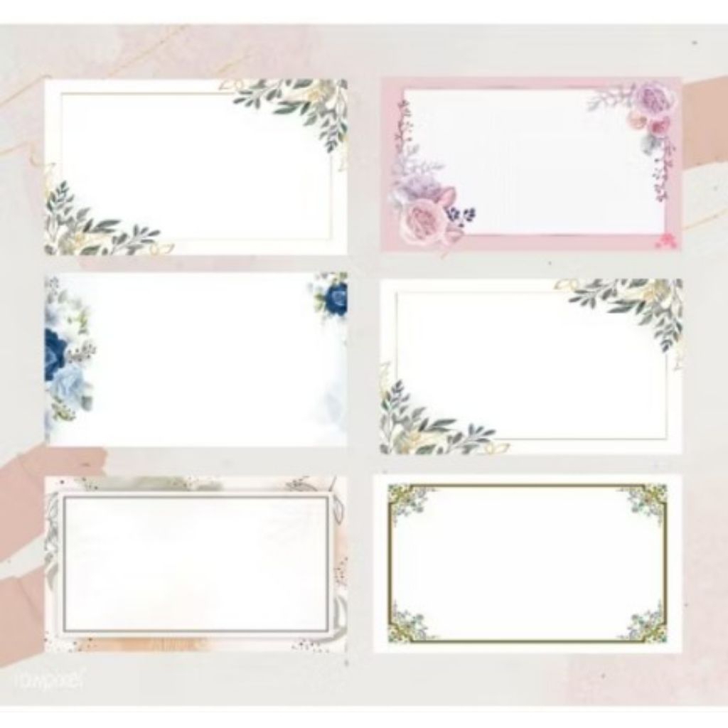 ~kartu ucapan kosong buket bunga, olshop, ulang tahun