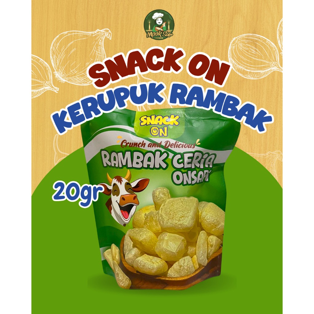

Snack On Rambak Sapi Ceria Kerupuk Kulit Rambak Original 20gr