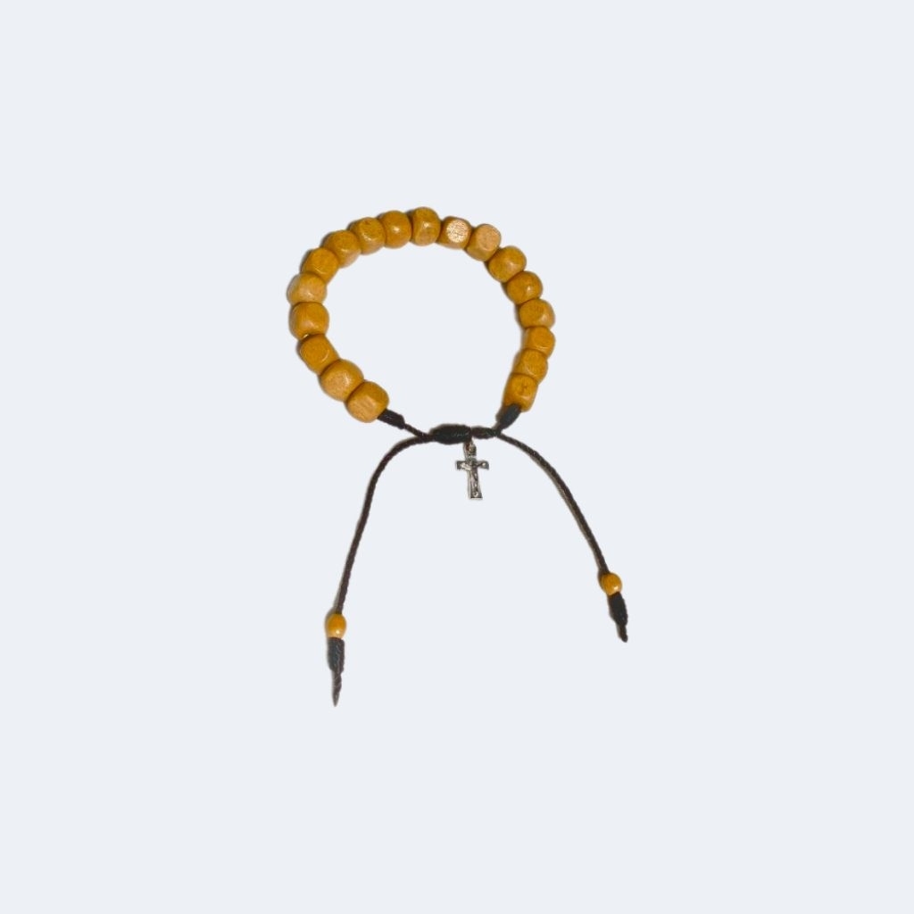 G255 GELANG SALIB MANIK KAYU 8MM