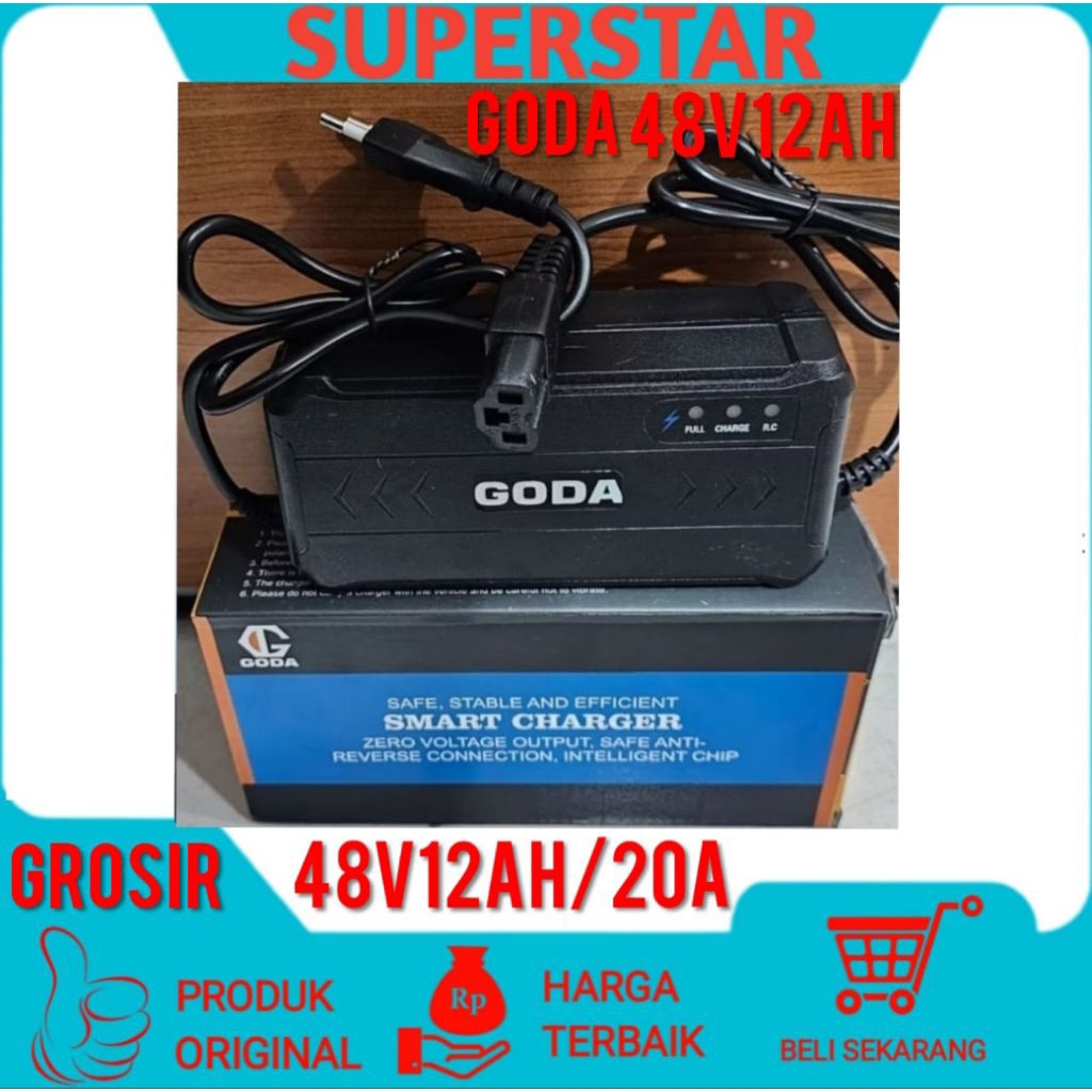 CHARGER SEPEDA LISTRIK  CHARGER SEPEDA GODA 48V12AH