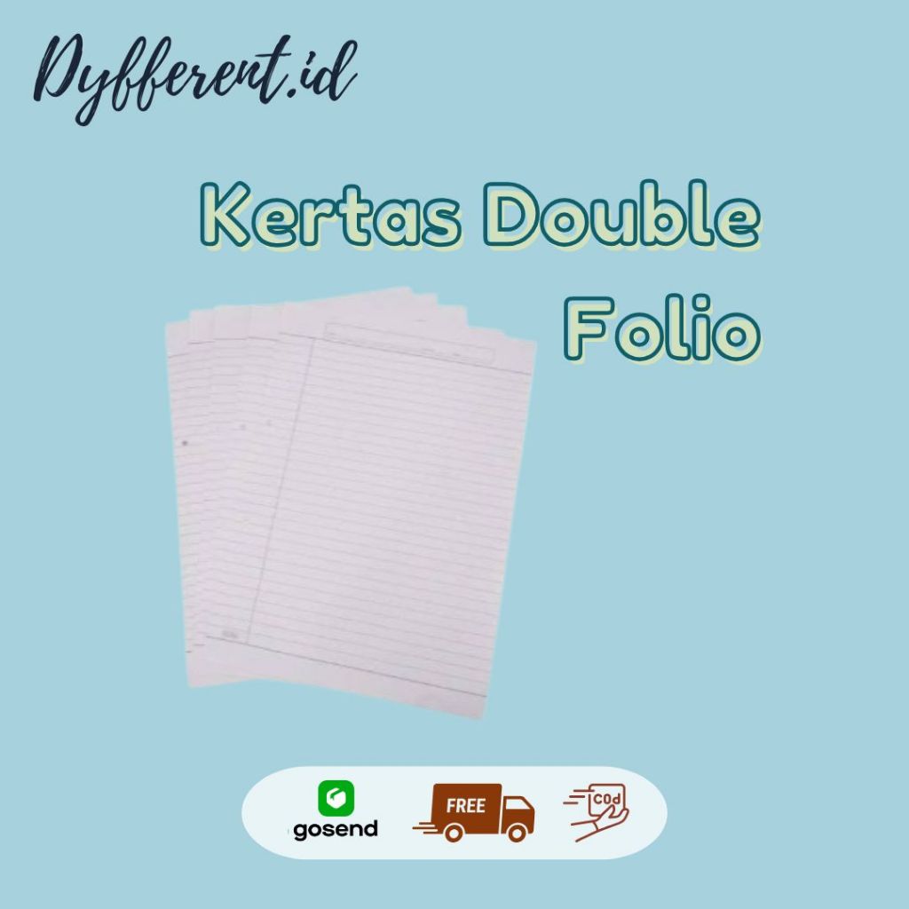 

Kertas Double Folio/polio bergaris SIDU/ Per lembar