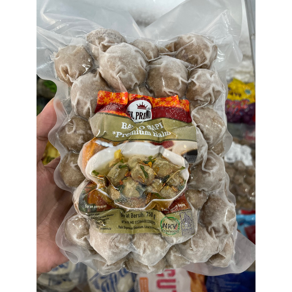 

Bakso sapi Elprimo premium Halus 750gr