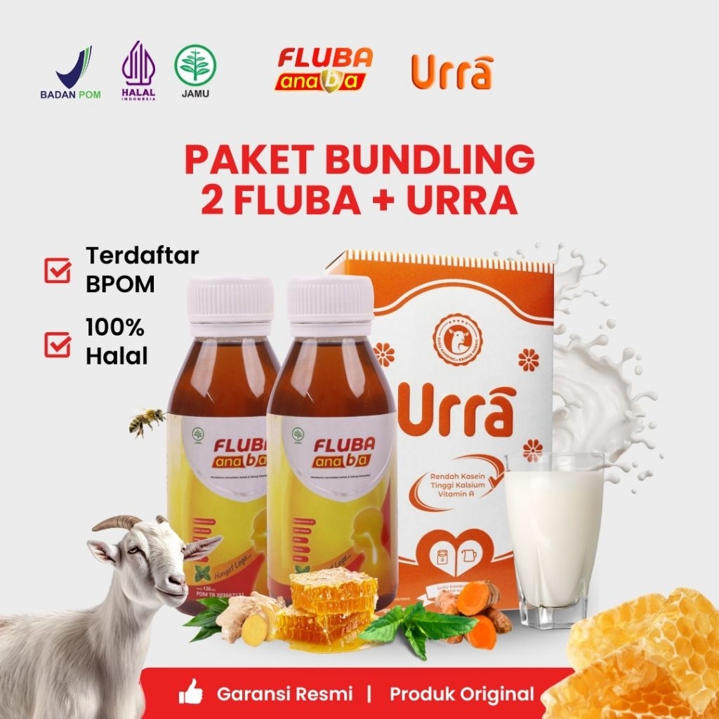 

( Paket Budling ) Fluba Anaba Madu Herbal 2 Botol dan Susu Urra Susu Kambing Saanen 1 Box