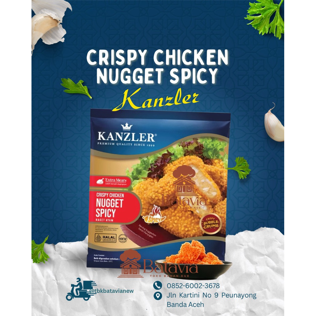 

Crispy Chicken Nugget Spicy 450gr | Crispy Bubble Crumb | Kanzler