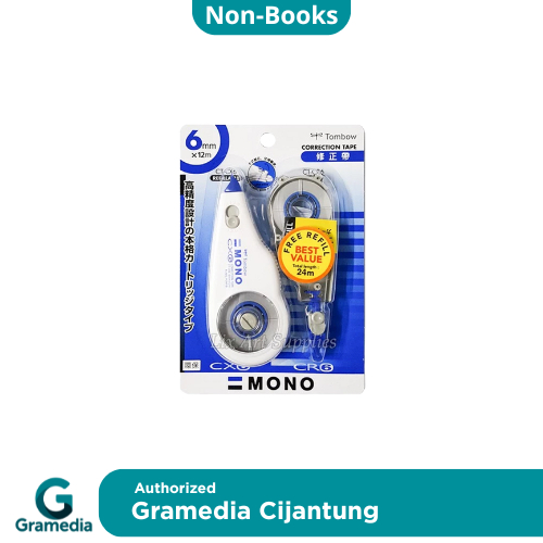 

Gramedia Cijantung - TOMBOW CORRECTION TAPE REFILLABLE + CT-CX6CR6 HNS