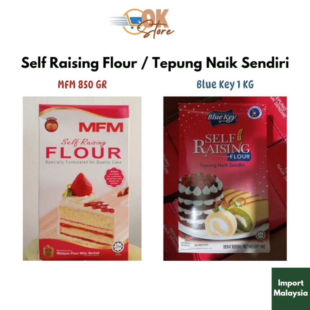 

Tepung Naik Sendiri / Self Raising Flour, Tersedia MFM dan Blue Key (Import Malaysia)