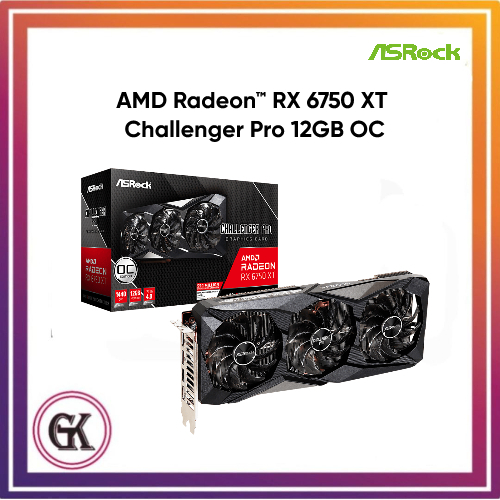 Vga Asrock AMD Radeon RX 6750 XT Challenger Pro 12GB  GDDR6 - RX6750XT