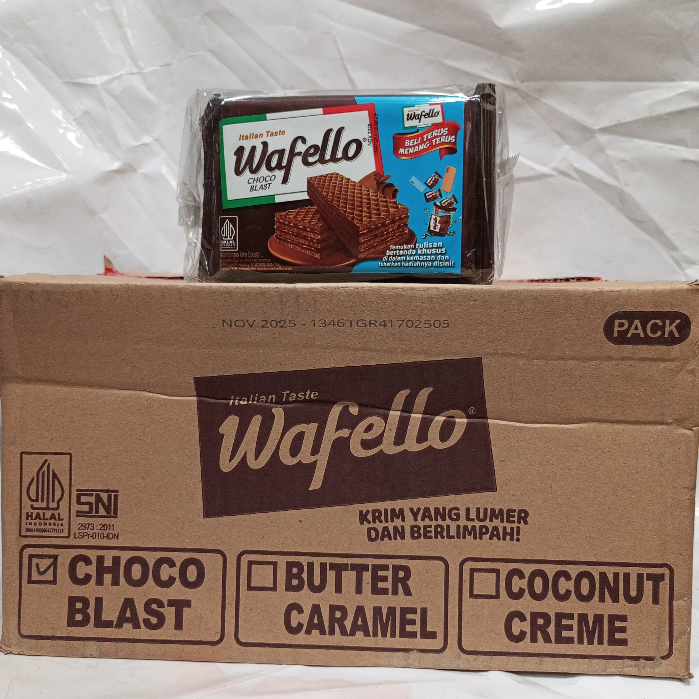 

1 dus WAFELLO WAFER 38g 2rban choco blast caramel
