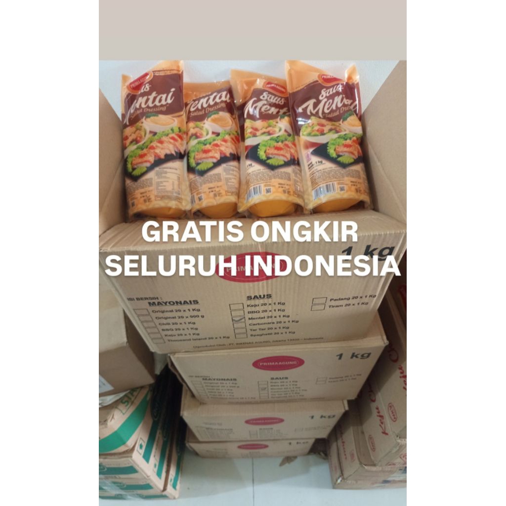 

PRIMA AGUNG SAUS MENTAI 250gr/500gr/1KG - SAUS MENTAI DIMSUM VIRAL. EXP 2026