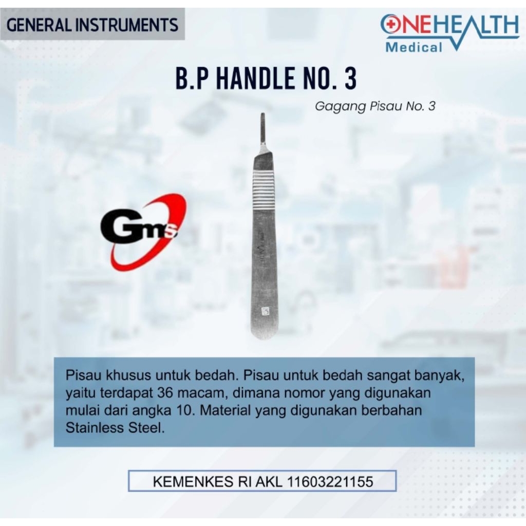 Onehealth Scapel Handle / Gagang Pisau Bedah