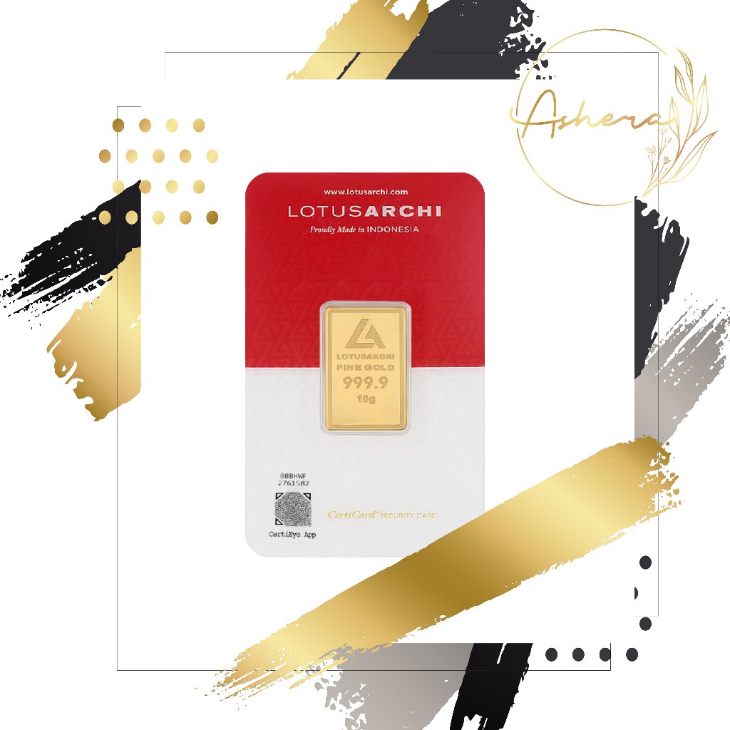 AsheraGold Lotus Archi Merah Putih 10 gram Certieye LM LA Emas Logam Mulia