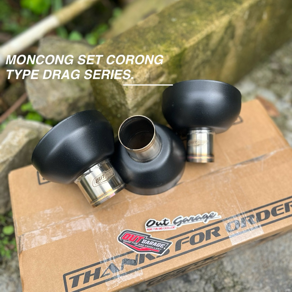 (DRAG SERIES) Moncong Corong Tutup knalpot type Drag Series untuk Knalpot Standar Bobokan Kondoman S