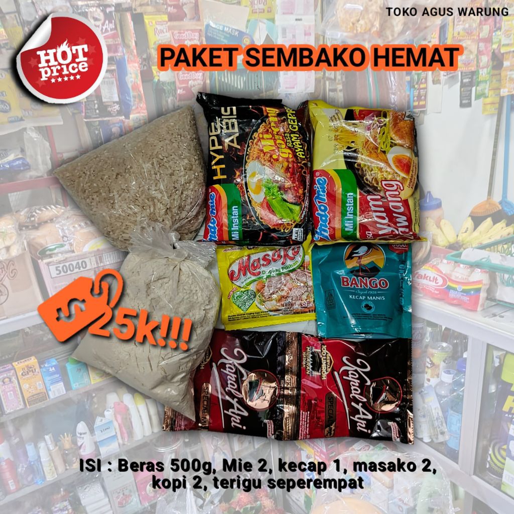 

PAKET SEMBAKO HEMAT HOT PRICE DAPAT BANYAK