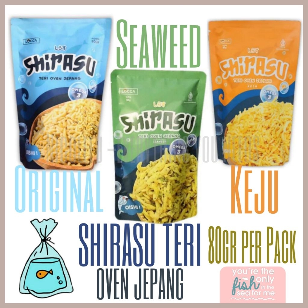 

LOCCA SHIRASU Teri Oven Jepang 80gr Original, Seaweed atau Keju