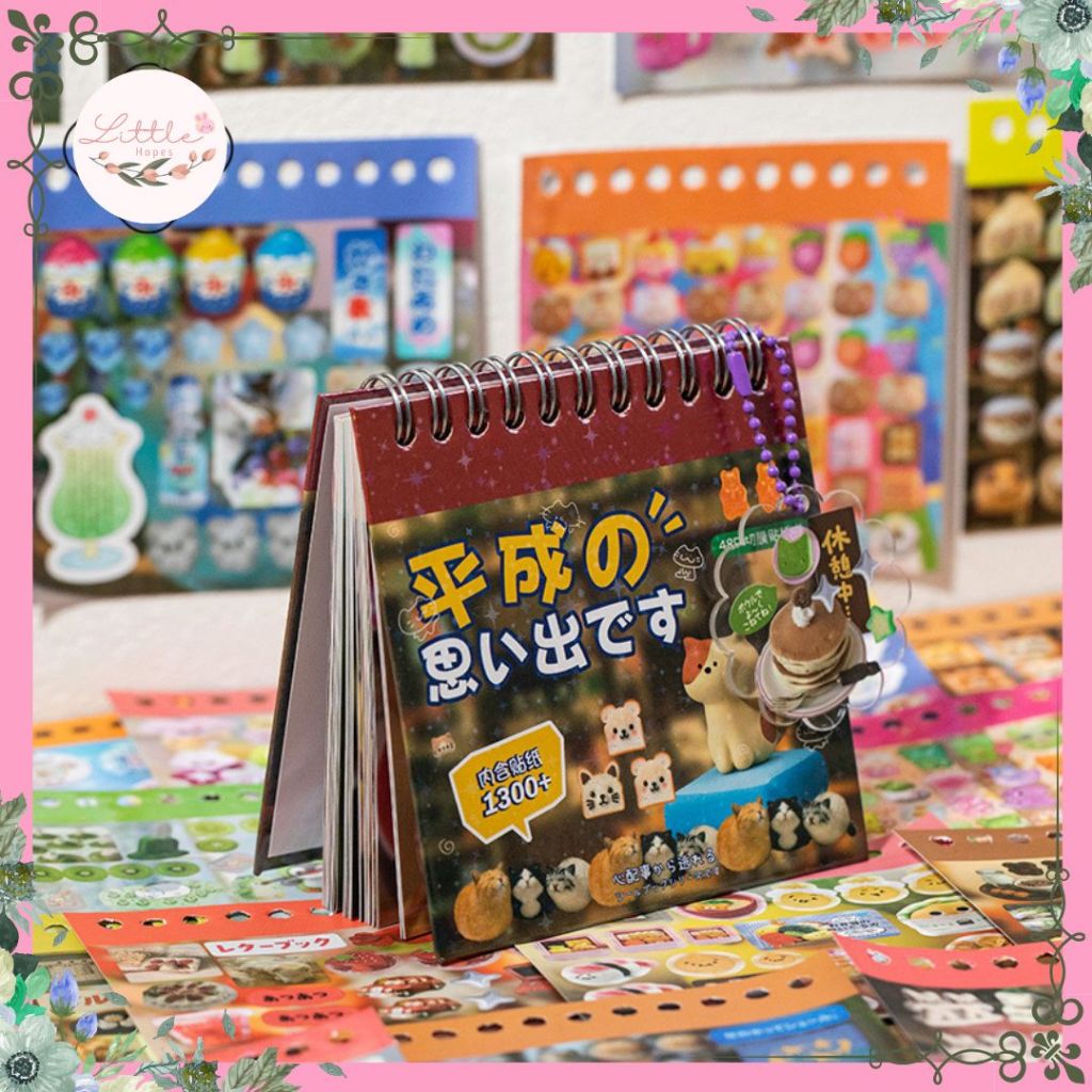 

Sticker Book Japanese Escaped Thoughts Series Juminocore Vibes Heisei Retro Kawaii Deco Scrapbook