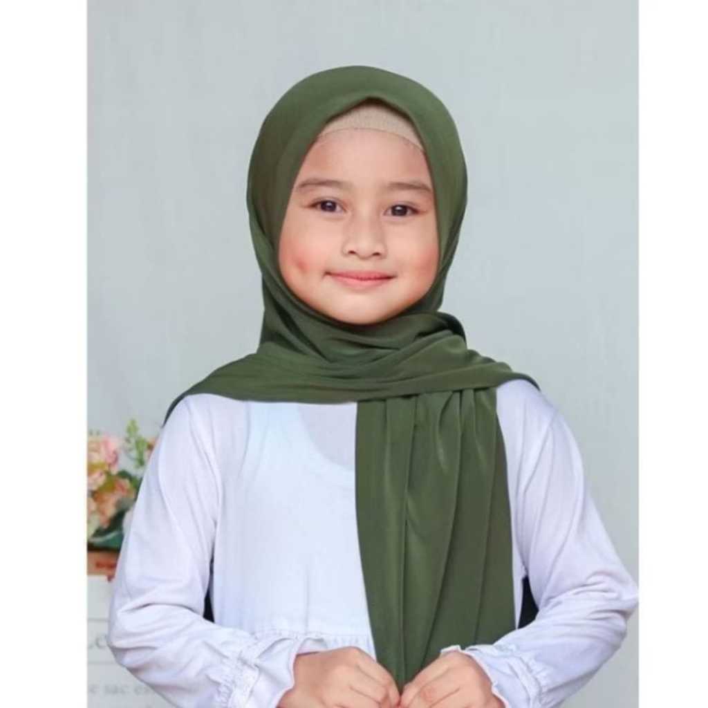 Jilbab Anak Pashmina Jersey Instan