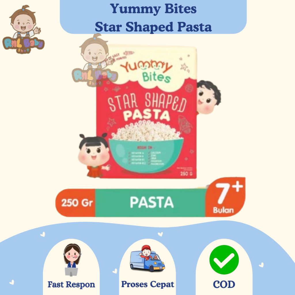 

Yummy Bites Star Shaped Pasta 250 gr - Pasta Bayi & Anak