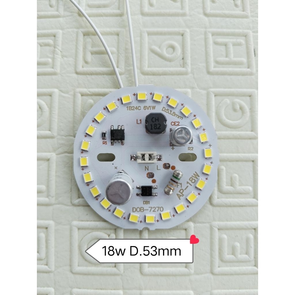 pcb lampu led 18w PT D.53mm putih