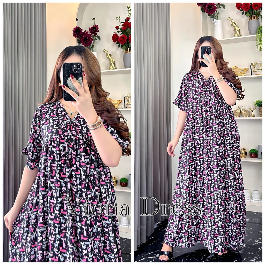 Daster Rayon Premium - Viona Dress Kekinian BusuiFriendly