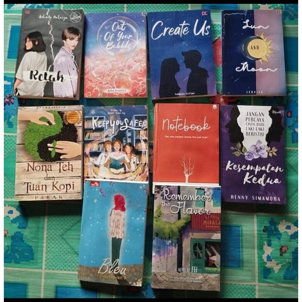 Buku Varian Novel Remaja; Out Of Your Bubble, Bleu, Notebook, Kesempatan Kedua, NONA TEH dan TUAN KO