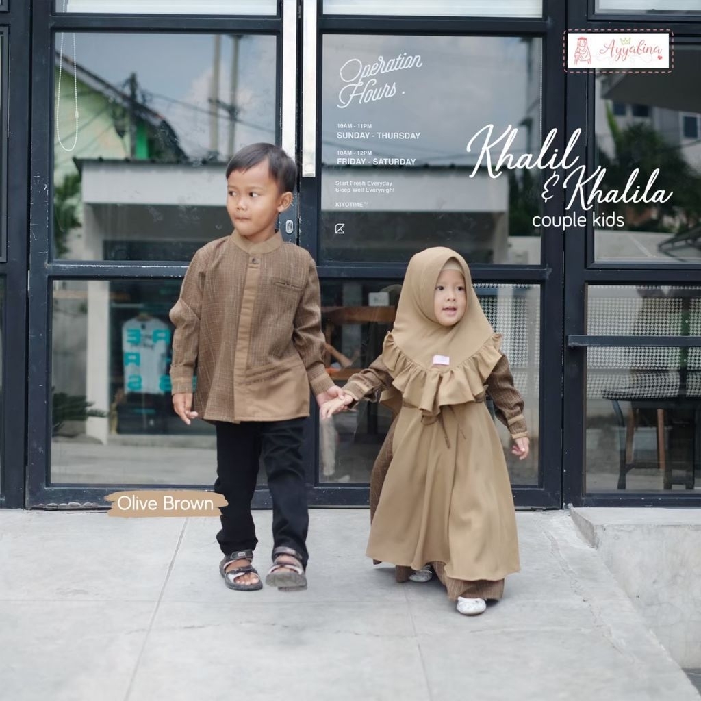 [CLEARANCE SALE - SUDAH 1 SET DRESS & KHIMAR] KHALILA KIDS by AYYABINA