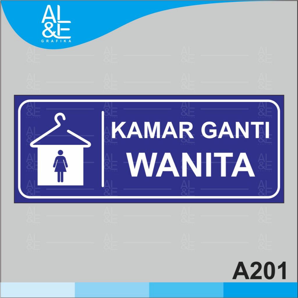 

A201 - Acrylic Sign, Stiker Akrilik Kamar Ganti Wanita, Tahan Air, Premium dan Murah