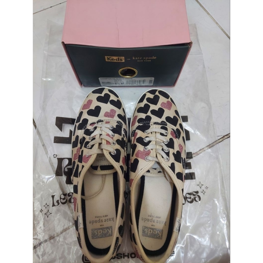 PRELOVED — KEDS x Kate Spade Champion KS Heart Cream Women Sneakers