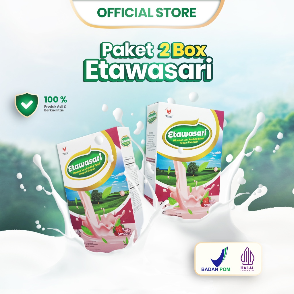 

Etawasari - 2 Box Susu Etawa Rahasia Kulit Sehat, Nutrisi Kolagen Alami untuk Regenerasi Kulit