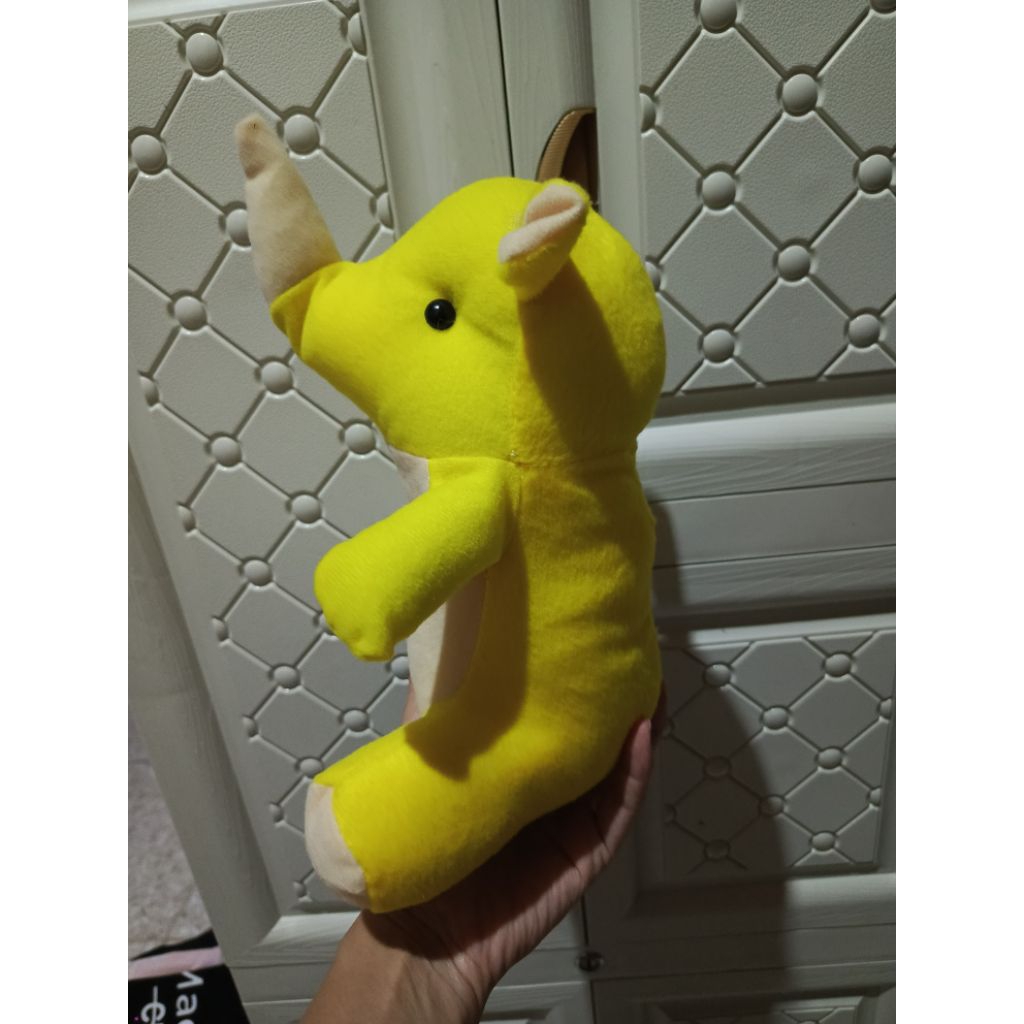 Boneka badak cula 1 kuning