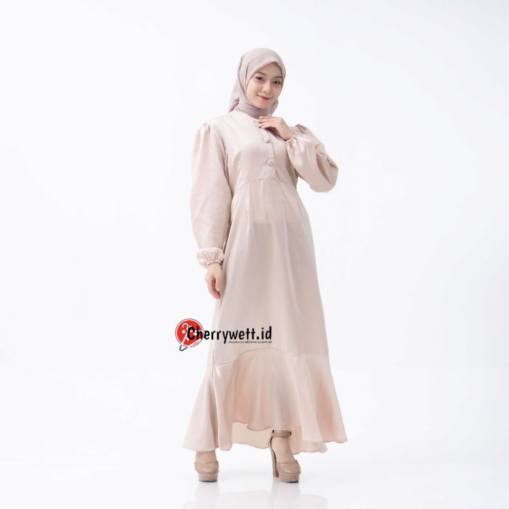 Aufa Dress Satin Silk Dress Mermaid Satin Dress Kondangan