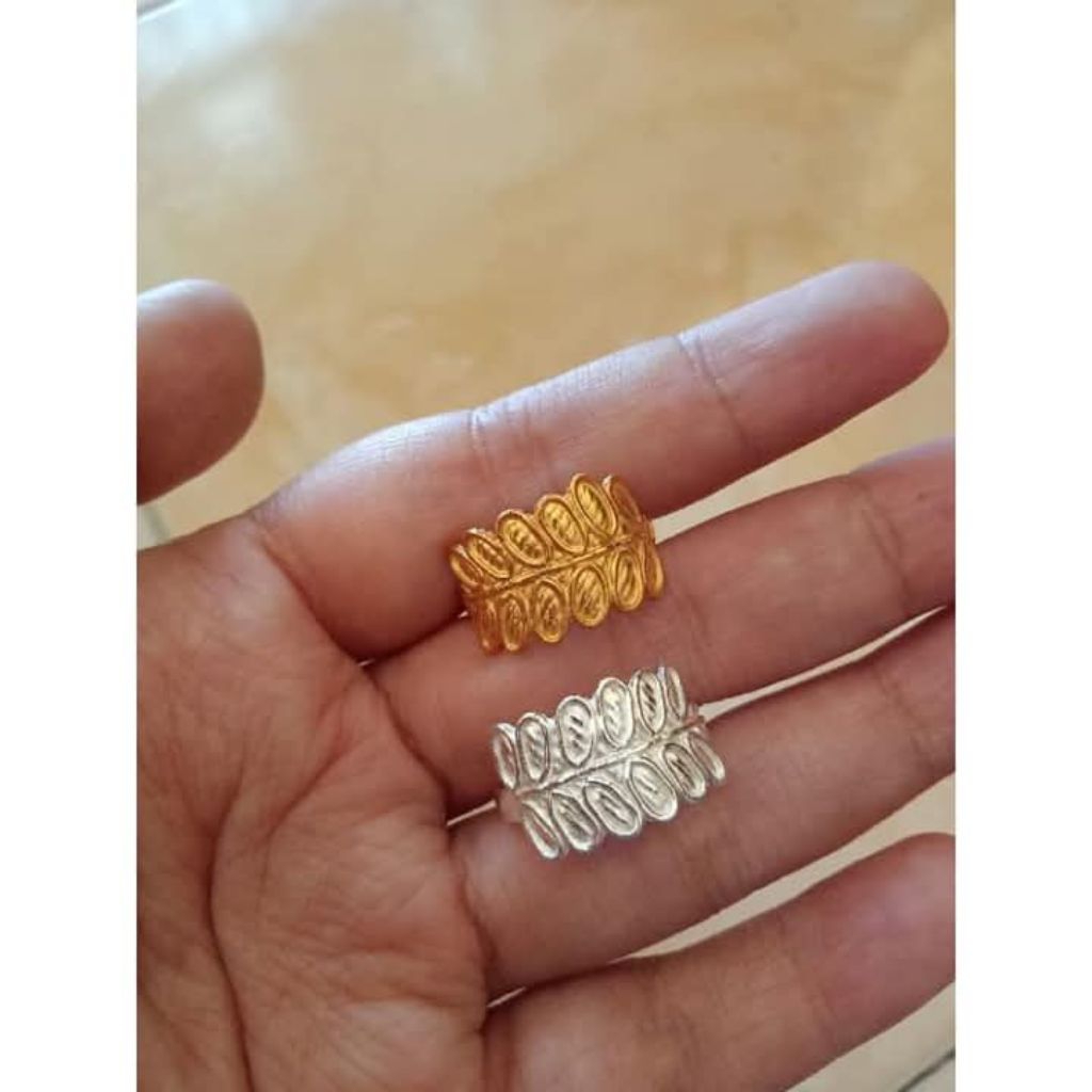 Anting ularan perak murni sepuh emas asli